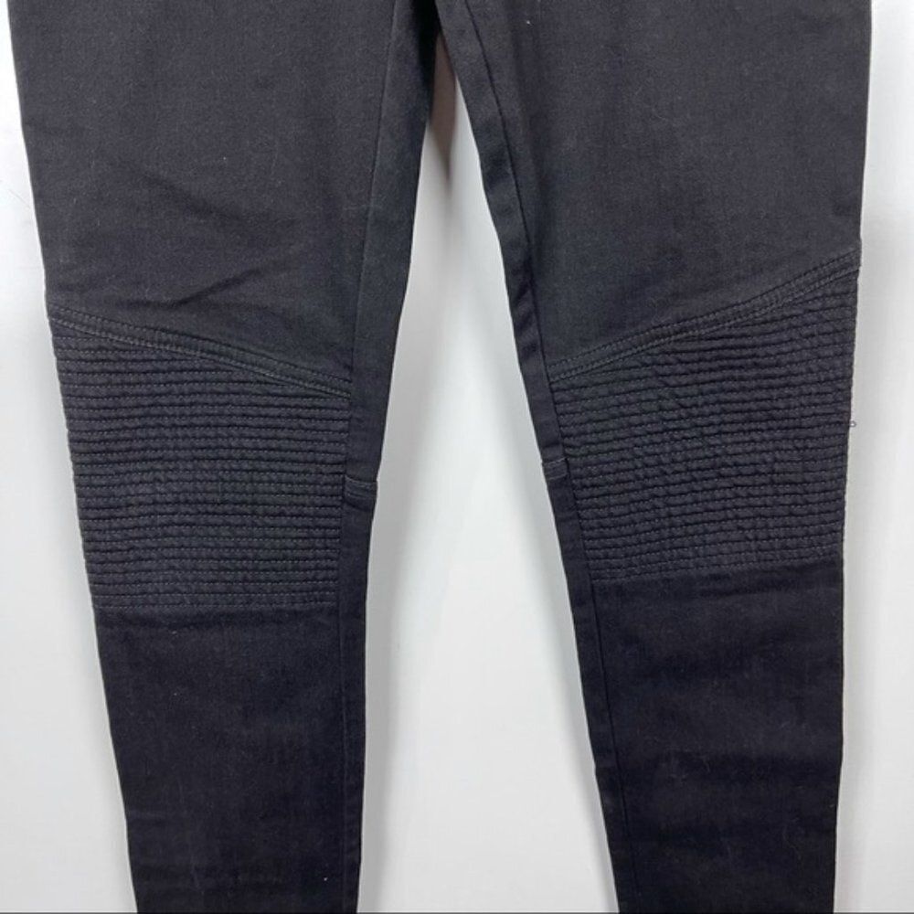 VINCE Black Mid Rise 5 Pocket Zip Ankle Moto Skinny Jeans Women's Size 26 - Picture 7 of 12
